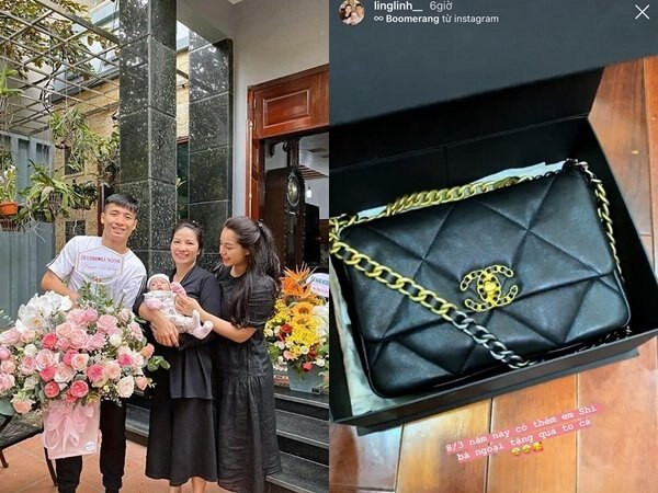 Me vo Bui Tien Dung mua tui hieu tang qua 8/3 som cho con gai