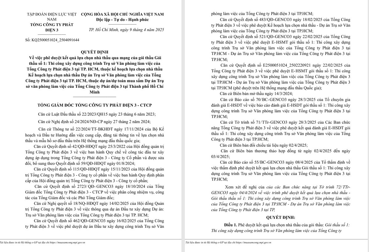 Vì sao UDIC không phục tại gói thầu hơn 500 tỷ của GENCO3? Vi sao UDIC khong phuc tai goi thau hon 500 ty cua GENCO3?