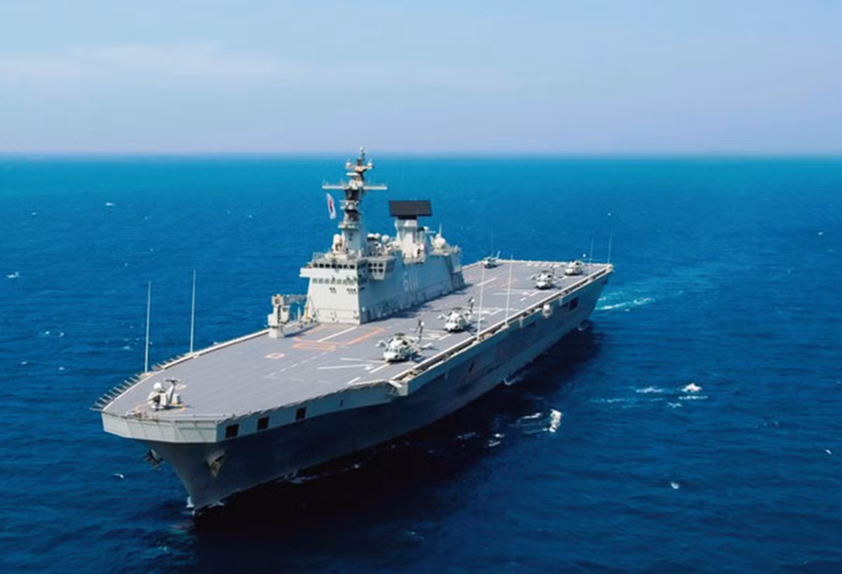 Dokdo có chiều dài 179 m, rộng 31 m, tốc độ tối đa 23 hải lý/giờ (43 km/h), tốc độ hành trình 18 hải lý/h (33 km/h). Vũ khí trang bị gồm 2 pháo phòng thủ tầm cực gần Goalkeeper CIWS và 1 bệ phóng tên lửa phòng không tầm ngắn RIM-116 Rolling Airframe. Tàu có khả năng mang theo 15 trực thăng UH-60 Black Hawk hoặc 10 trực thăng SH-60F Ocean Hawk.