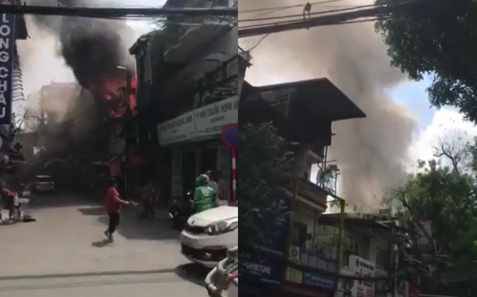 Cháy nhà 3 tầng gần cổng Bệnh viện Nhi, thiêu rụi nhiều tài sản Chay nha 3 tang gan cong Benh vien Nhi, thieu rui nhieu tai san