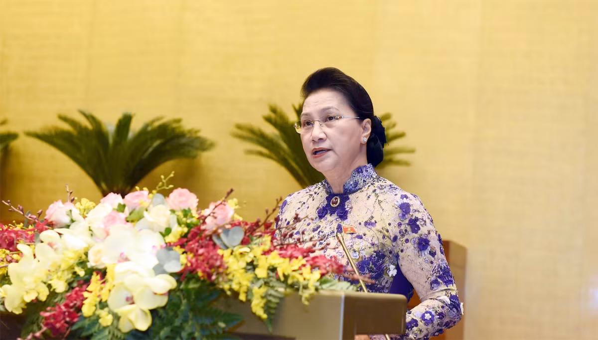 Chu tich Quoc hoi phat bieu khai mac trong the Ky hop thu 11-Hinh-2