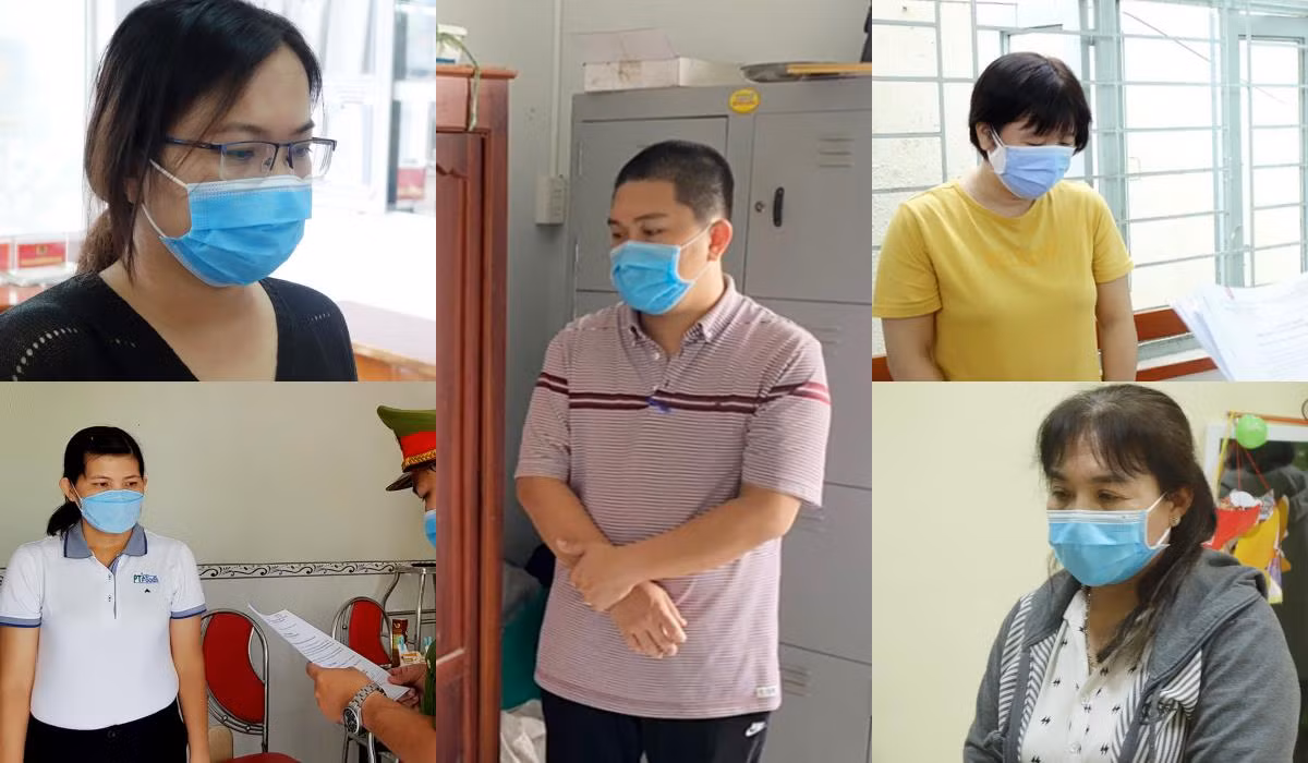 Các đối tượng bị khởi tố, bắt tạm giam, gồm: Nguyễn Thị Huyền (sinh năm 1963), nguyên kế toán trưởng Công ty Cổ phần Việt An; Nguyễn Thị Thu Hằng (sinh năm 1981), nguyên kế toán trưởng Công ty TNHH Bách Phúc; Huỳnh Thị Minh Trâm (sinh năm 1976), nguyên kế toán Công ty Cổ phần Xuất nhập khẩu Bình Minh; Huỳnh Thị Thơ Đào (sinh năm 1985), nguyên kế toán trưởng Công ty TNHH Việt Hưng An Giang và Tống Duy Khương (sinh năm 1990), nguyên kế toán Công ty TNHH Việt Hưng An Giang. 