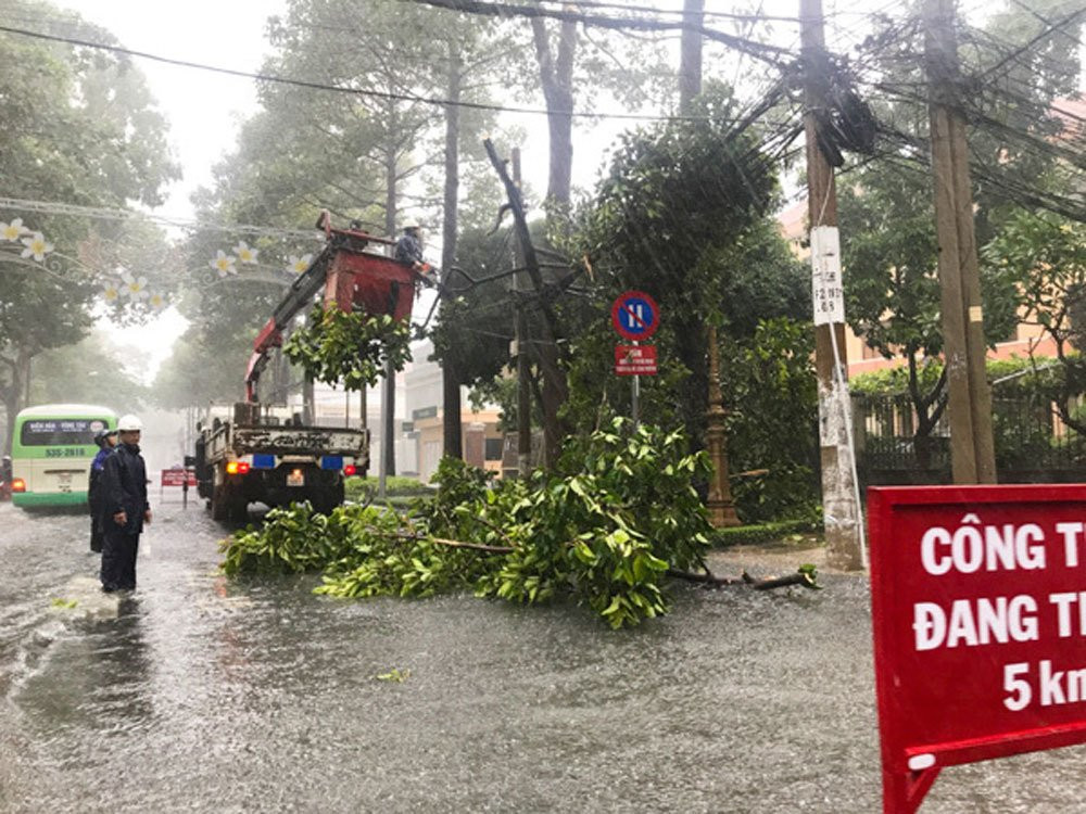 Truc tiep: Bao so 9 do bo Vung Tau mang theo gio giat du doi