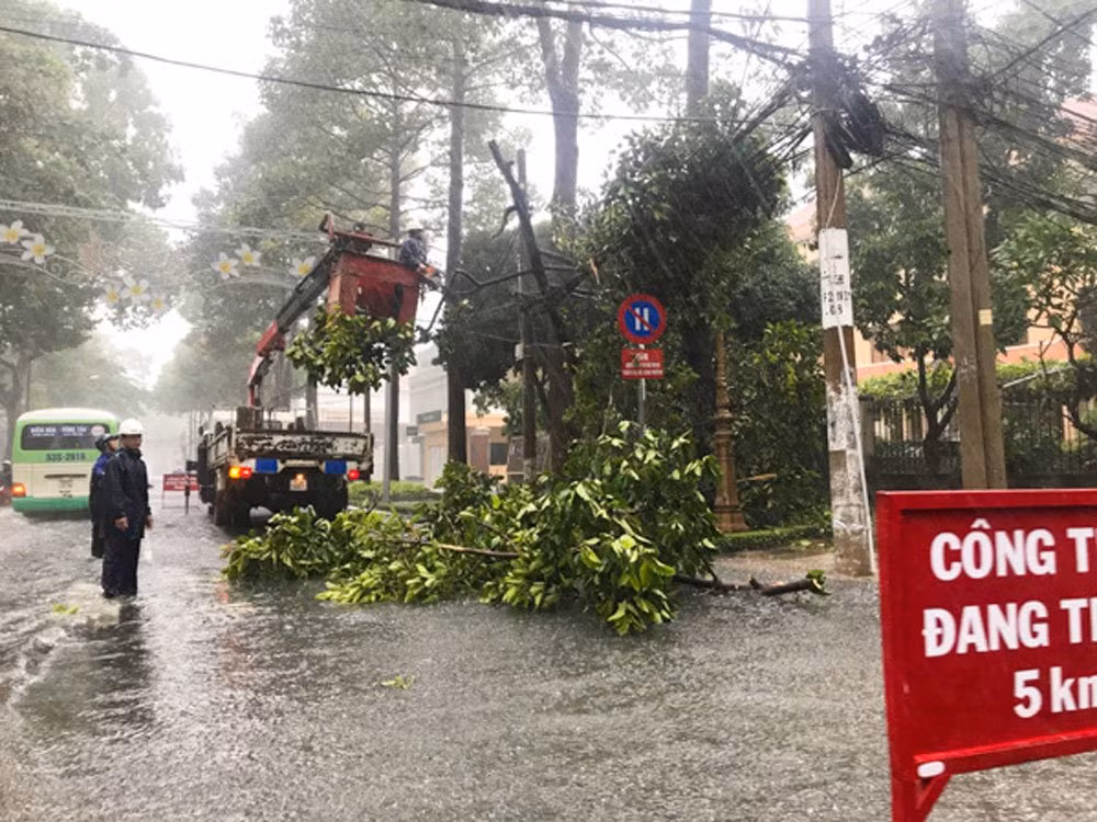 Truc tiep: Bao so 9 do bo Vung Tau mang theo gio giat du doi