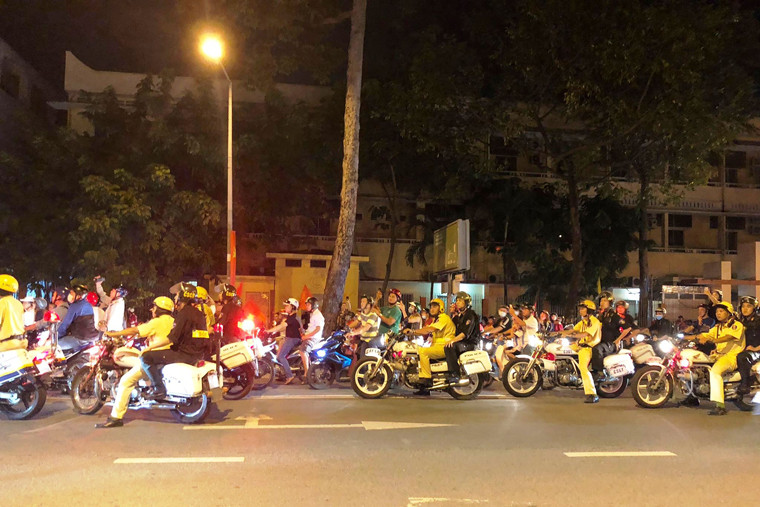 Hàng nghìn Cảnh sát thuộc nhiều lực lượng như CSGT, Trật tự, Cơ động, Cảnh sát hình sự... được huy động để bảo vệ ANTT.