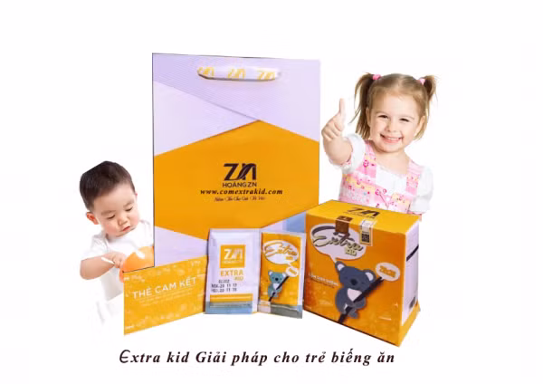 Cốm dinh dưỡng EXTRA KID được quảng cáo rầm rộ