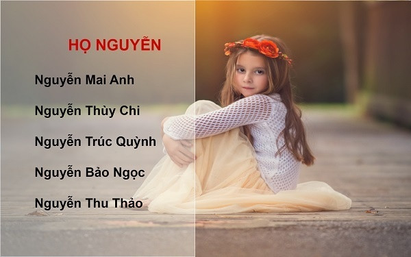 Tat tan tat nhung ten hay theo ho cho be trai va be gai sinh nam 2018