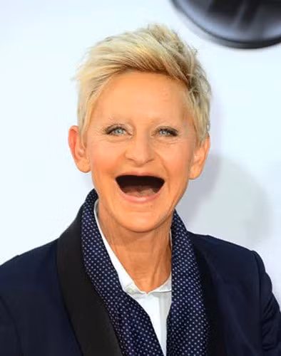 Người dẫn chương trình Ellen DeGeneres chắc chắn sẽ không thể nổi tiếng toàn cầu với nhan sắc thảm họa như thế này. Ảnh: The Richest.