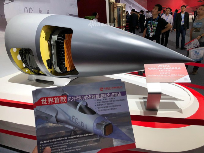 Loại radar AESA do Tập đoàn công nghiệp hàng không Trung Quốc (AVIC) chế tạo có mã định danh LKF601E, nó có trọng lượng rất nhẹ chỉ 145 kg, dễ dàng gắn kết cho JF-17 cũng như nhiều chủng loại chiến đấu cơ khác.