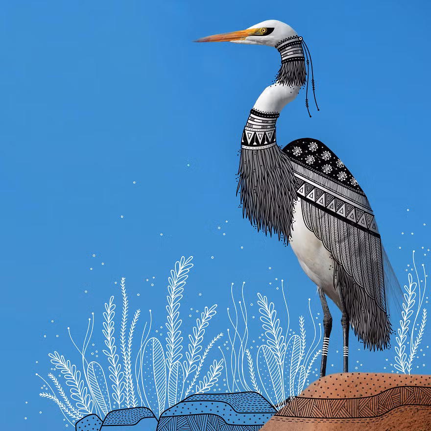 Tộc trưởng tộc sếu sở hữu vẻ đẹp thanh tao. (Nguồn Bored Panda)