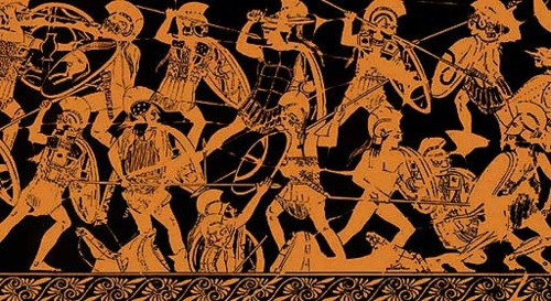 Người Hy Lạp cổ đại nổi tiếng với đội quân đồng tính bất bại Thebes. Một trong những chiến tích huy hoàng nhất của đội quân này đó là 150 cặp đồng tính người Thebes đánh bại quân đội hùng mạnh của Sparta trong trận Leuctra.