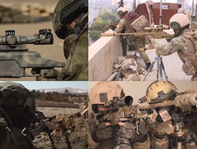 Đạn riêng của súng cỡ 7.62x51mm (.308 Win); 8.6x70mm (.338 Lapua Magnum). Hình ảnh súng T-5000 trên chiến trường Syria.