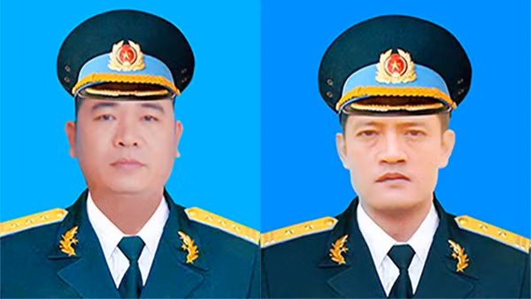 Di ảnh Đại tá Phạm Giang Nam và Thượng tá Khuất Mạnh Trí.