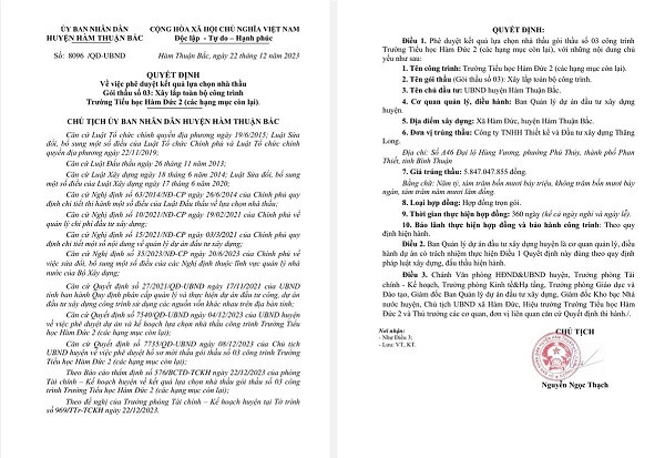 Bình Thuận: Gói thầu 45 tỷ, chỉ LD Thăng Long - Trường Long tham gia - Hình 3 Binh Thuan: Goi thau 45 ty, chi LD Thang Long - Truong Long tham gia-Hinh-3