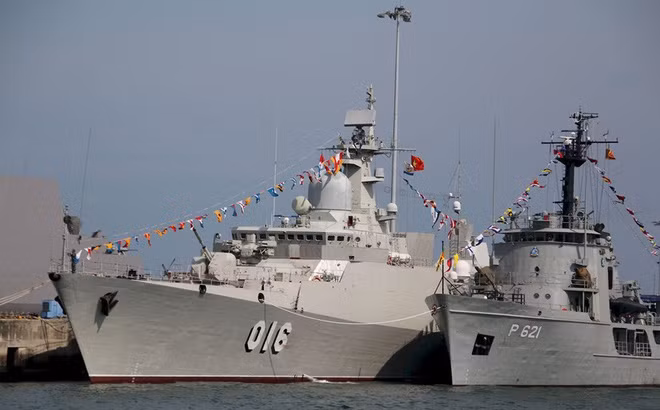 Chiến hạm 016 Quang Trung của Việt Nam được đóng theo lớp Gepard 3.9 hiện tại đang là tàu chiến hiện đại nhất của Hải quân Việt Nam. Nguồn ảnh: Pinterest.