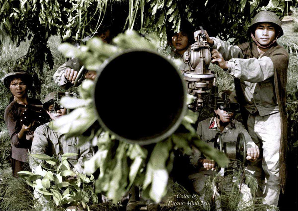 Tổ đội phòng không pháo cao xạ của Quân đội Việt Nam trong kháng chiến chống Mỹ. Nguồn ảnh: TL/Phục chế: Minh Duong.