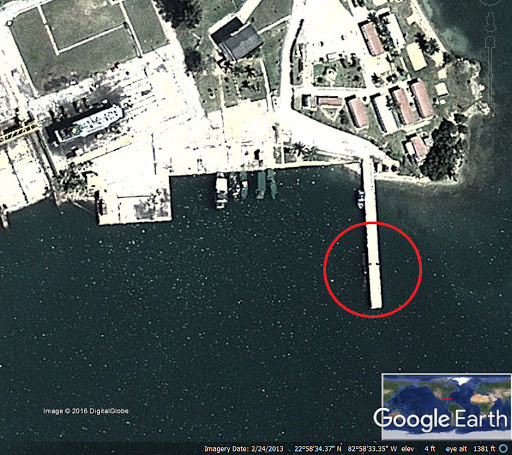 Hình ảnh hiếm hoi của tàu ngầm Delfin được ghi nhận lại từ hình ảnh vệ tinh khi đang neo đậu tại quân cảng của nước này. Nguồn ảnh: Pinterest.