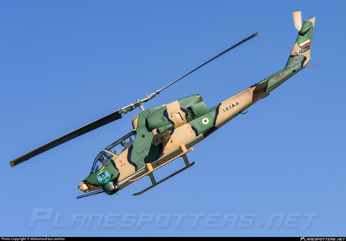 Dựa trên thiết kế của trực thăng AH-1 Cobra, Iran cũng tự sản xuất loại trực thăng nội địa của riêng mình đó là IAIO Toufan. Nguồn ảnh: Pinterest.