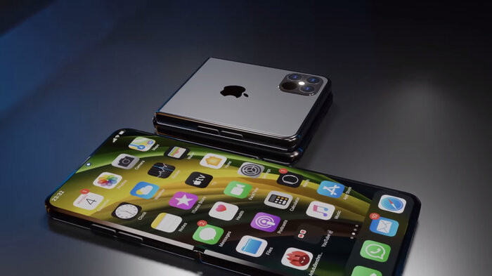 Thời gian gần đây, nhiều báo cáo đã tiết lộ rằng Apple sẽ sớm ra mắt một thiết bị màn hình gập với cơ chế gập mới. Sản phẩm này có thể là một chiếc iPhone màn hình gập hoặc một chiếc iPad với cơ chế gập đôi. (Ảnh: ConceptsiPhone)
