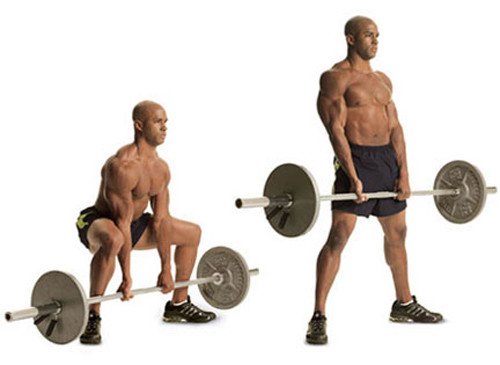 Bài tập Deadlifts. Deadlifts là một trong những bài tập rất "lợi hại" dành cho hầu hết các nhóm cơ trên cơ thể, đặc biệt là cơ lưng. Khi thực hiện, cột sống phải chịu áp lực trực tiếp.