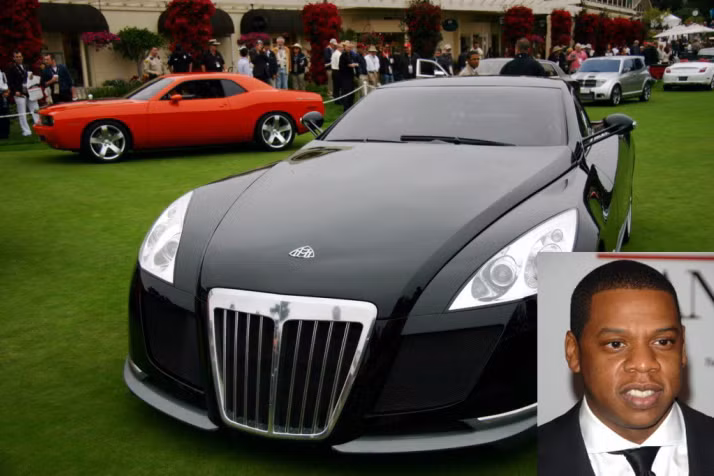 2. Jay Z - Maybach Exelero. Ngôi sao nhạc rap Jay Z đứng đầu danh sách 10 ngôi sao sở hữu xe hơi đắt giá nhất thế giới bên cạnh chiếc Maybach Exelero giá 8 triệu USD.