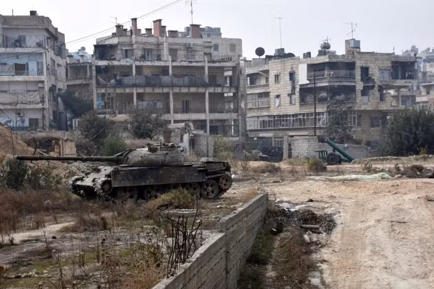 Còn đây là hình ảnh ở chiến trường Aleppo, Syria. Ảnh Daily Mail