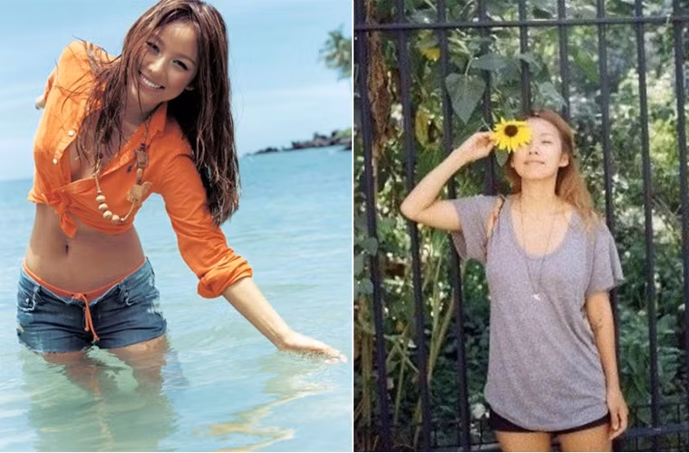 Hình ảnh sexy quyến rũ của Cô tiên quốc dân ngày nào (trái) và hình ảnh Lee Hyori giản dị hiện tại.