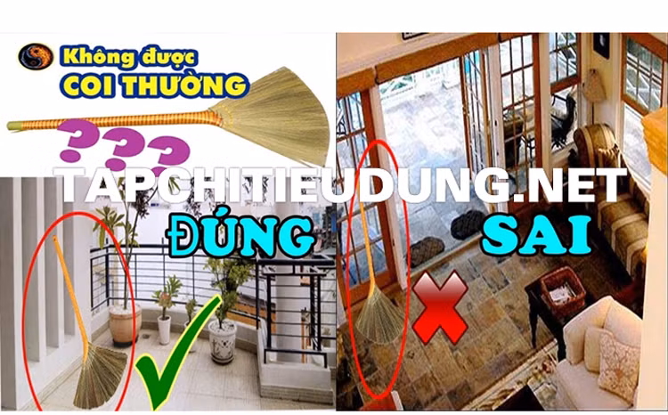 Không nên để ở góc phòng khách: Phòng khách là vị trí vô cùng quan trọng trong nhà, là nơi gia đình quây quần tụ họp, cũng là nơi nhân khí vượng, tài lộc phát. Nếu để vị trí để chổi quét nhà ở phòng khách thì những khí xấu tích tụ nơi cây chổi có thể ám theo người sống trong nhà, những thứ bẩn thỉu lẽ ra phải được loại bỏ thì vô tình vẫn còn ở đó, khiến cho sức khỏe cũng như vận trình của gia chủ bị sa sút. 