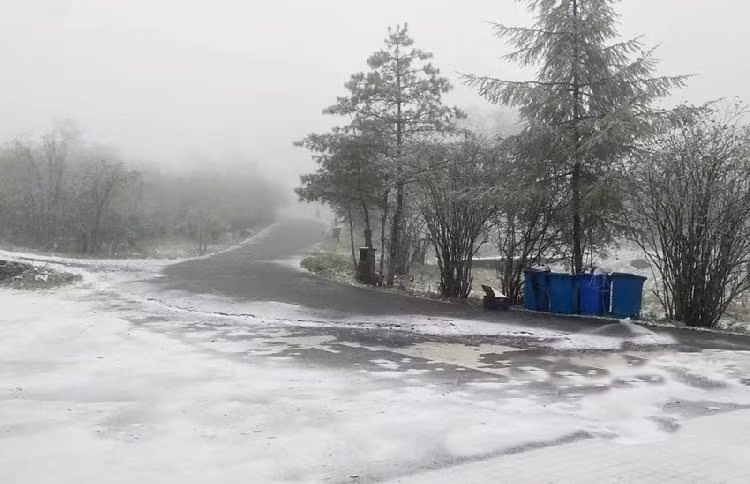 Ngỡ ngàng xem tận mắt hiện tượng tuyết rơi mùa hè siêu hiếm - Hình 2 Ngo ngang xem tan mat hien tuong tuyet roi mua he sieu hiem-Hinh-2