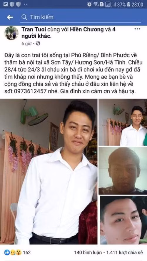 10 ngay mat tich bi an, nam thanh nien bat ngo tro ve voi nhieu uan khuc