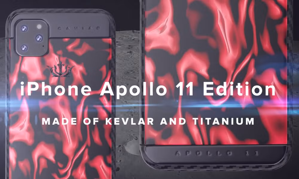 Caviar đã lựa chọn 3 loại vật liệu siêu bền, gồm: sợi Kevlar, Titanium và nhựa composite, để hoàn thiện phần vỏ chiếc iPhone này. Đây là những loại vật liệu siêu bền, rất được ưa chuộng trong các vật dụng chống đạn phục vụ quân đội và các mẫu siêu xe sang trọng vì đặc tính nhẹ, cứng và bền. Sợi Kevlar trên mẫu iPhone Caviar Apollo 11 này đã được thử nghiệm và chịu được mức nhiệt độ từ 460°C tới -200°C.