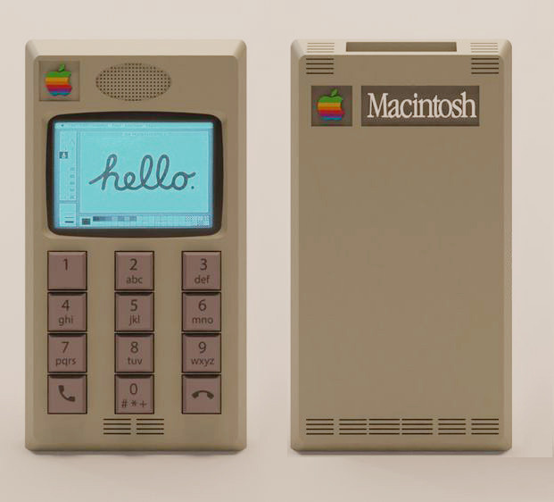 Phần vỏ nhựa màu trắng sữa của thiết bị khá tương đồng với chất liệu được sử dụng trên những máy tính chạy hệ điều hành Mac những năm 1980. Ngay cả những cụm lỗ thoát nhiệt được thiết kế thành 4 đường kẻ ngang song song, xếp hình vuông cũng được mô phỏng rất chi tiết.