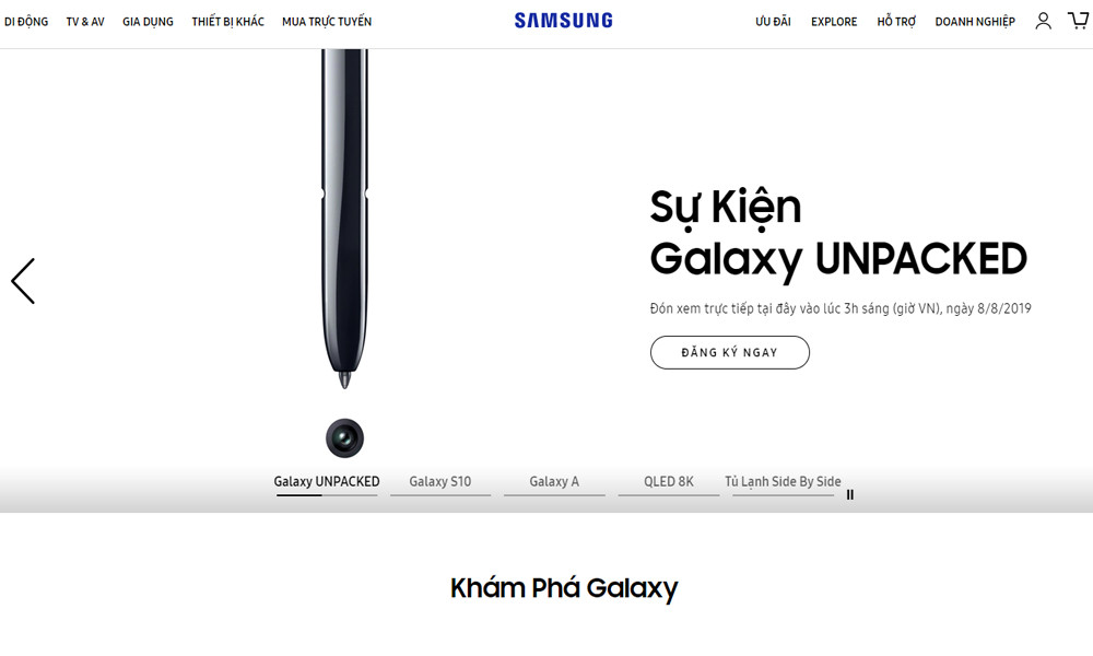 Sự kiện mang tên Samsung Unpacked đã được ấn định diễn ra vào rạng sáng 8/8 theo giờ Việt Nam. Trước thời điểm ra mắt Note 10, đúng một tuần lễ, hãng công nghệ Hàn Quốc đã mở cổng đặt hàng, cho phép người dùng oder chiếc flagship này.