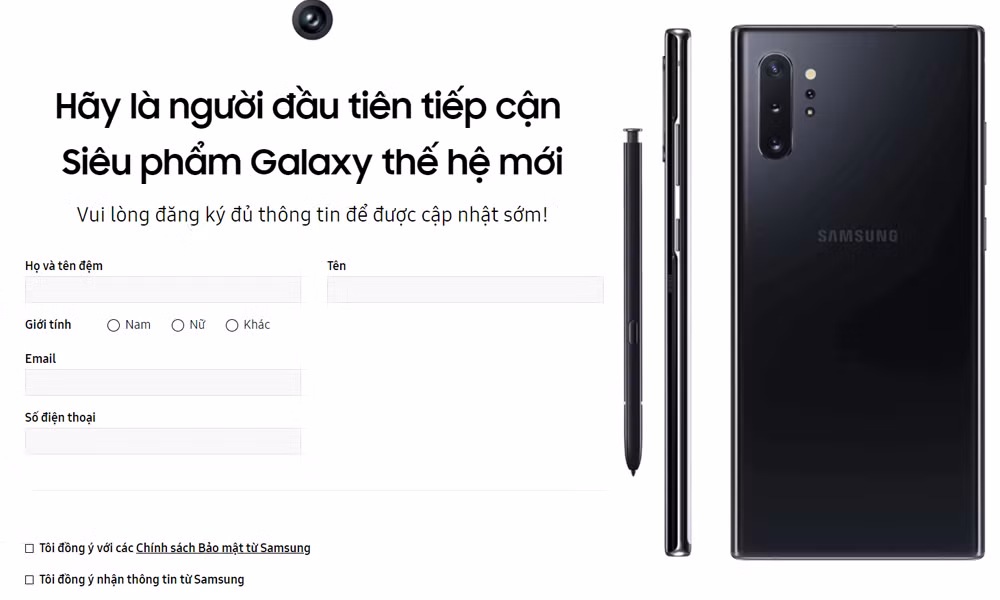 Dành riêng cho người dùng trả thẳng, Samsung đẩy khuyến mãi đặt trước lên tới 10 triệu đồng chênh lệch so với giá khi Galaxy Note 10 được bán ra. Đồng thời, hãng cũng tung ra chương trình “thu cũ, đổi mới” dành cho người dùng đang sở hữu các mãu điện thoại Galaxy S10, S10+, S10e hoặc Note 9, để nhận được cơ hội sở hữu Note 10 với giá hời.