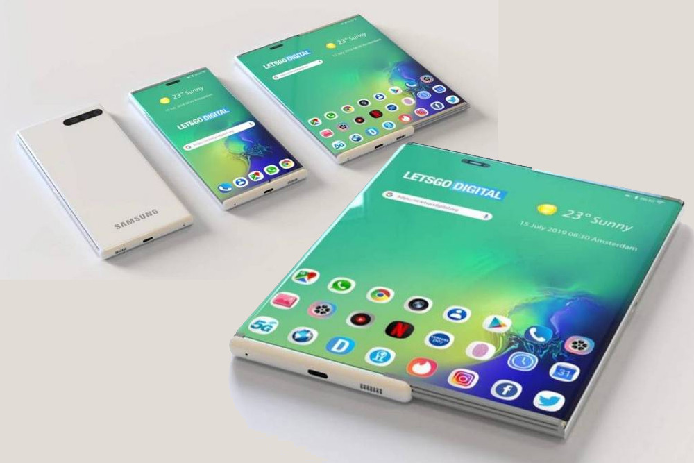 Bản thiết kế mô phỏng cũng không chỉ ra chi tiết cụm camera có bao nhiêu ống kính. Chất liệu và màu sắc của mặt lưng cũng không được tiết lộ quá rõ ràng. Ở chính giữa cạnh dưới của máy là cổng sạc Type-C, bên trái là mic đàm thoại và bên phải là dàn loa. Cách bố trí nút nguồn, nút tăng giảm âm lượng và khe sim, khe thẻ nhở mở rộng cũng không được công bố.