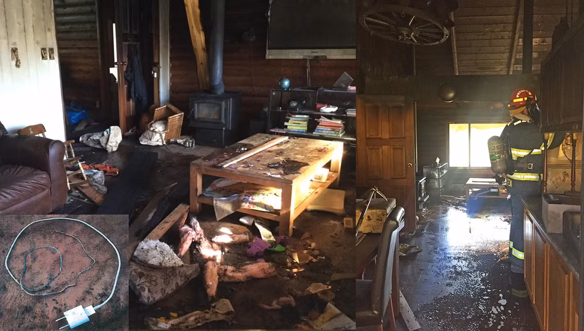 Tồi tệ hơn nhiều, là vụ cháy nông trại xảy ra ở Langley, Canada hồi cuối năm 2016. Cô Cathy Finley cắm sạc chiếc iPhone 6, đặt lên bàn trong phòng khách, rồi đi ra ngoài cho đàn dê ăn. Khi quay về, thì cả căn phòng đang chìm trong lửa. Cathy đã phải tức tốc đi nhờ hàng xóm trợ giúp, gọi cứu hoả vì không thể tự tiếp cận để dập cháy. Nguyên nhân vụ cháy sau đó được tìm ra, là do bộ sạc iPhone bị lỗi. Hai vợ chồng Cathy đã được bồi thường 600.000 USD sau vụ cháy nổ iPhone này để khôi phục lại nông trại.