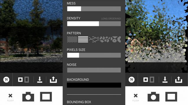  Pixel is Data: Đây về cơ bản là một ứng dụng sửa ảnh. Sở dĩ nói “về cơ bản” là vì ứng dụng này rất khác thường so với đa số các app có đầy rẫy trên App Store. Thay vì cho phép người dùng thu phóng kích cỡ, tinh chỉnh các thông số bằng các thanh trượt hoặc tương tự như vậy, thì ứng dụng này lại coi mỗi điểm ảnh là một thành phần riêng lẻ để kiểm soát, sắp xếp lại tùy ý. Điều đó có nghĩa là chỉ cần vài cú chạm trên màn hình, bạn có thể biến một bức ảnh bình thường thành một tác phẩm nghệ thuật đương đại.