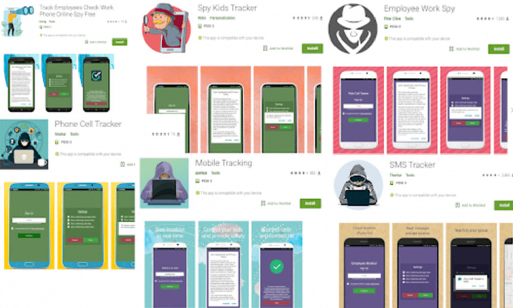 Các ứng dụng bị công ty bảo mật Avast phát hiện vi phạm là: Track Employees Check Work Phone Online Spy Free, Spy Kids Tracker, Phone Cell Tracker, Mobile Tracking, Spy Tracker, SMS Tracker và Employee Work Spy. Điểm chung của các ứng dụng gián điệp này là dùng để theo dõi điện thoại của người khác, ví dụ: người yêu, trẻ nhỏ hoặc nhân viên cấp dưới…
