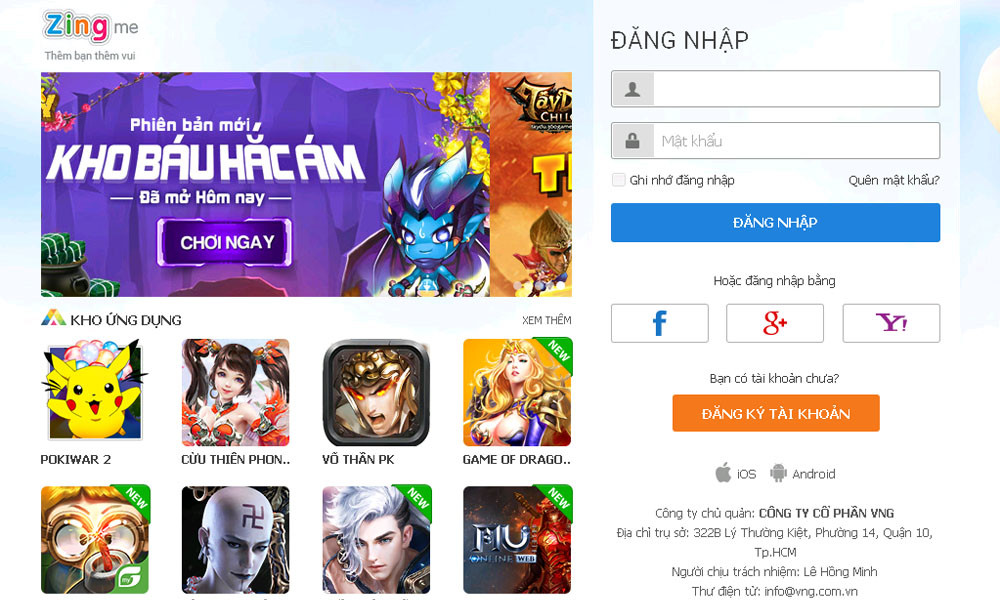 Từng nở rộ một thời, Zing me là mạng xã hội được hậu thuẫn bởi tập đoàn VNG. Đó là lý do rất dễ hiểu khi Zing me chuyên dành cho các game thủ và được tích hợp với hàng loạt tựa game của nhà phát hành VNG, như: Khu vườn trên mây, Gunny… Tại thời điểm bắt đầu vào Việt Nam, Facebook thậm chí chỉ có lượng người dùng không bằng 1/10 Zing me.