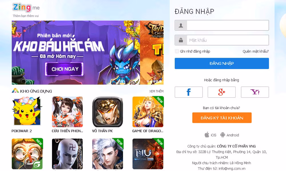 Từng nở rộ một thời, Zing me là mạng xã hội được hậu thuẫn bởi tập đoàn VNG. Đó là lý do rất dễ hiểu khi Zing me chuyên dành cho các game thủ và được tích hợp với hàng loạt tựa game của nhà phát hành VNG, như: Khu vườn trên mây, Gunny… Tại thời điểm bắt đầu vào Việt Nam, Facebook thậm chí chỉ có lượng người dùng không bằng 1/10 Zing me.