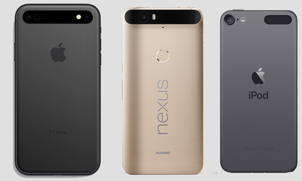 Thiếu vắng cụm cam vuông lệch, mặt lưng của iPhone concept trông lại khá giống chiếc Huawei Nexus 6P. Một số ý kiến cũng cho rằng máy hao hao với iPod Touch, cụm cam đen na ná với phần antenna wifi được bịt cao su đen trên iPod.