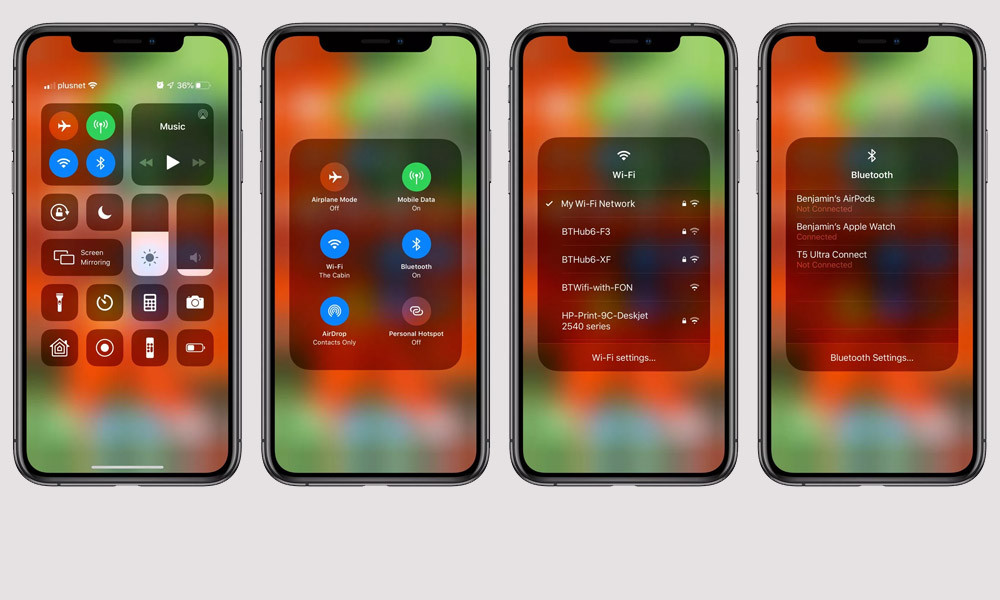 Bổ sung kiểm soát Wi-fi và Bluetooh trong Control Center: bản cập nhật iOS 13 cho phép người dùng có thể truy cập và thay đổi nhanh các cài đặt kết nối không dây. Chỉ cần chạm giữ vào biểu tượng, người dùng sẽ có thể thay đổi giữa các mạng Wi-fi hoặc Bluetooth mà không cần vào cài đặt.