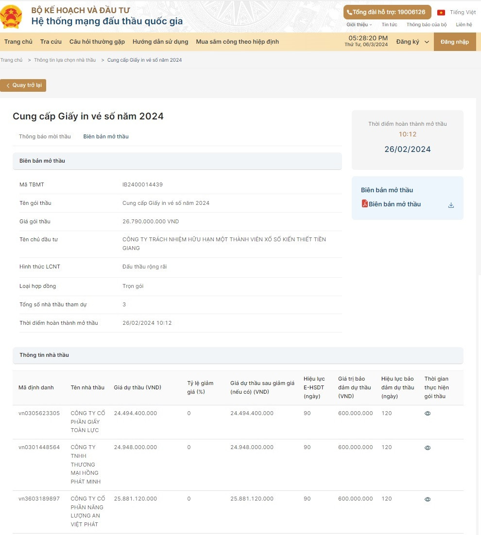 “Cuoc dua tam ma” gianh goi thau gan 27 ty cua Xo so Tien Giang