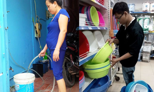 Người Sài Gòn tất bật đối phó cúp nước trên diện rộng - Hình 2 Nguoi Sai Gon tat bat doi pho cup nuoc tren dien rong-Hinh-2