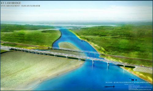 Hop long cau Ky Lam cua DA cao toc Da Nang – Quang Ngai