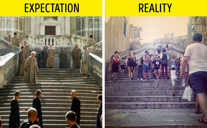 2. Địa điểm quay phim Game of Thrones (Trò chơi vương quyền), Dubrovnik, Croatia: Nếu bạn là fan hâm mộ của Game of Thrones và bạn muốn ghé thăm Dubrovnik để tận hưởng cảm giác chân thực của những cảnh quay yêu thích, bạn hãy sẵn sàng đối mặt chen lấn trong đám đông người, đặc biệt là vào mùa hè. Chính phủ thậm chí đã quyết định hạn chế số lượng người đến 4.000 mỗi ngày để bảo vệ trung tâm của thành phố lịch sử.