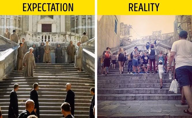 2. Địa điểm quay phim Game of Thrones (Trò chơi vương quyền), Dubrovnik, Croatia: Nếu bạn là fan hâm mộ của Game of Thrones và bạn muốn ghé thăm Dubrovnik để tận hưởng cảm giác chân thực của những cảnh quay yêu thích, bạn hãy sẵn sàng đối mặt chen lấn trong đám đông người, đặc biệt là vào mùa hè. Chính phủ thậm chí đã quyết định hạn chế số lượng người đến 4.000 mỗi ngày để bảo vệ trung tâm của thành phố lịch sử.