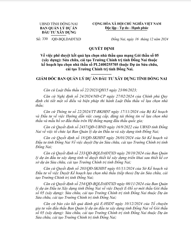 Goi sua chua truong chinh tri tinh Dong Nai da tim duoc nha thau thi cong-Hinh-2