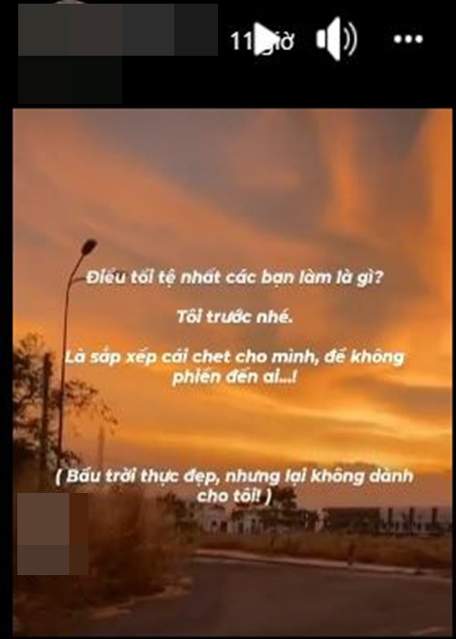 Đáng chú ý, mới nhất, Uyên Tô đăng lại một chia sẻ liên quan đến việc sắp xếp cái chết cho mình. Ảnh chụp màn hình