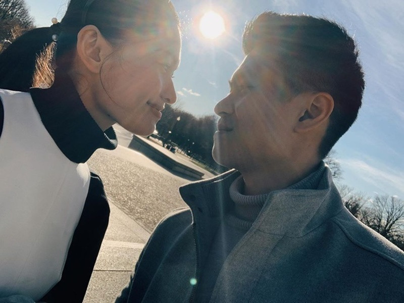 Nàng á hậu và bạn trai dự định sớm "về chung một nhà". Tuy nhiên, cả hai chưa quyết định được thời gian cụ thể. Ảnh: Instagram